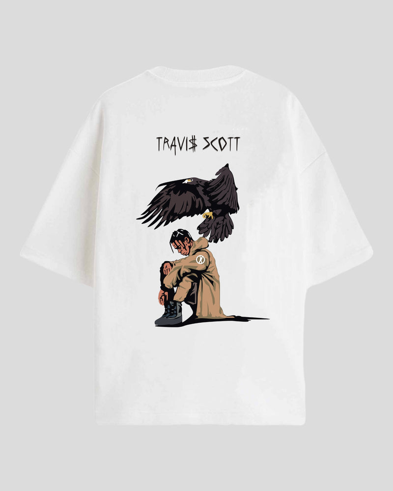 Travis Scott Eagle Artwork - Oversized T-shirt