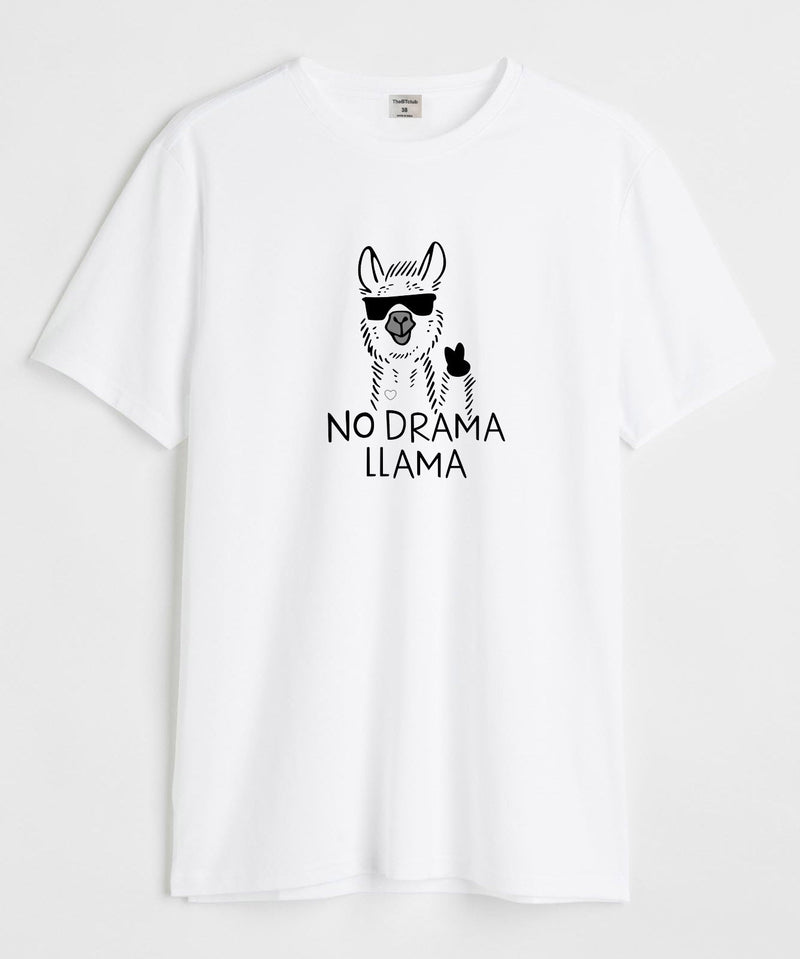 No drama llama - Round Neck T-shirt