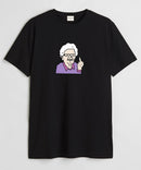 Agitated granny - Round Neck T-shirt