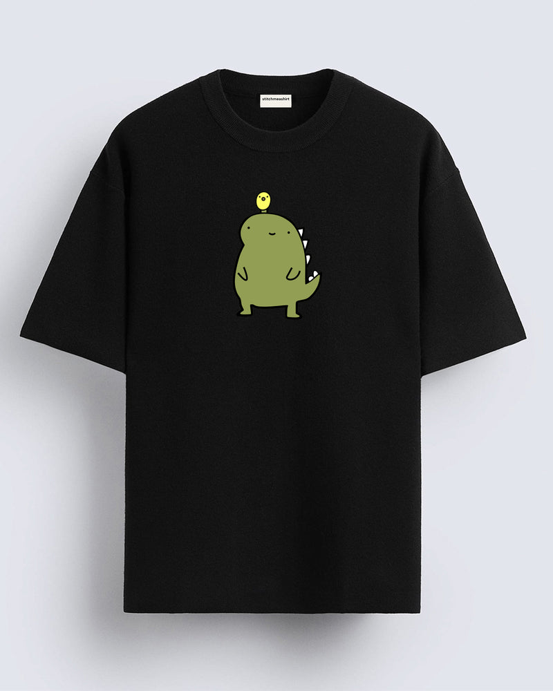 Bird on dino - Oversized T-shirt