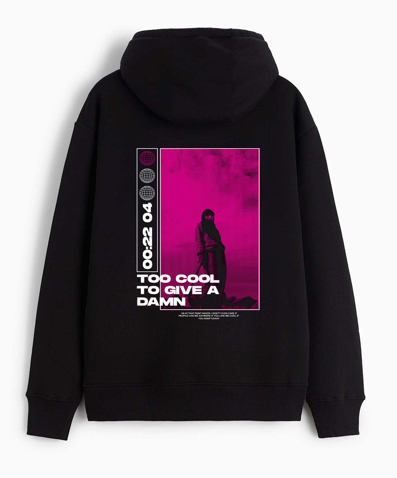 Too cool to give a damn - Hooded Sweatshirt