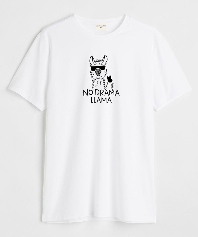 No drama llama - Round Neck T-shirt