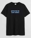 Powered by iced coffee  - Round Neck T-shirt