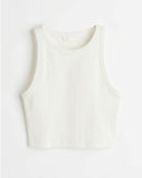 Ribbed Racerback - White