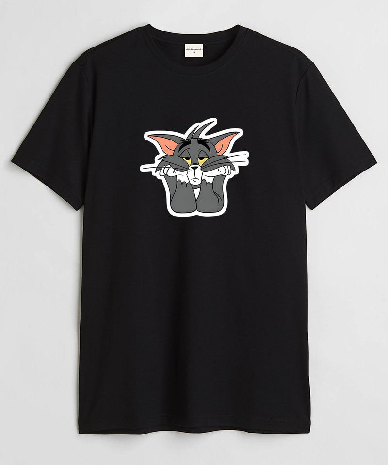 Sad tom - Round Neck T-shirt