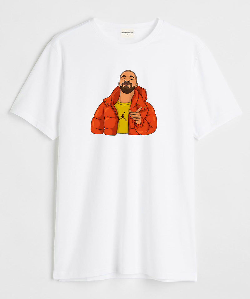 Drake meme art - Round Neck T-shirt