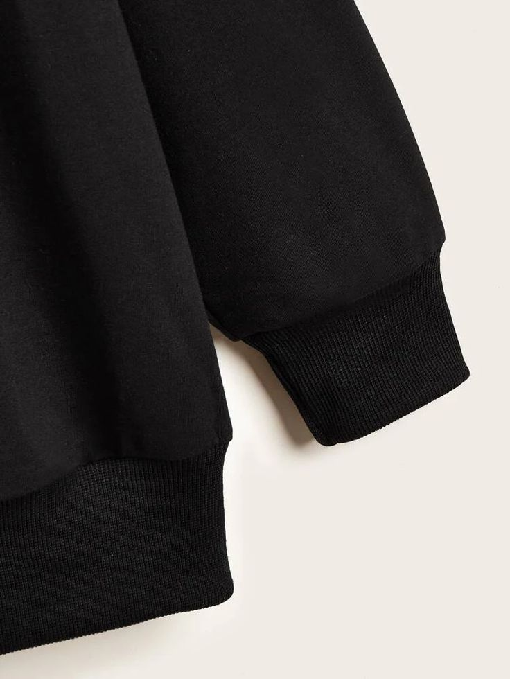 Black Basic - Hooded Sweatshirt