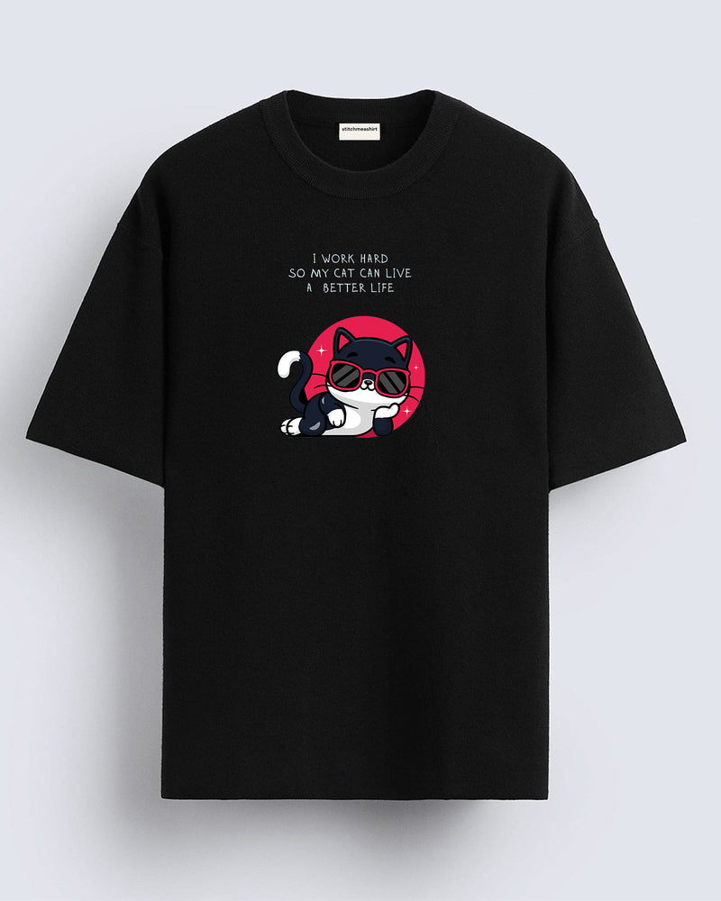 I work hard - Oversized T-shirt